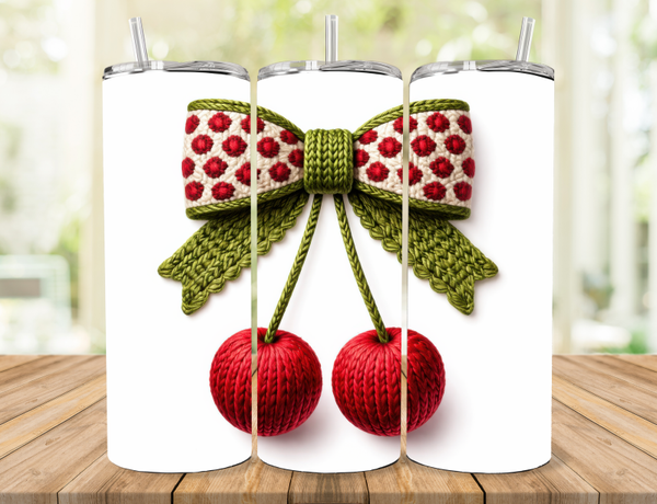 Leopard Bow Cherry Tumbler