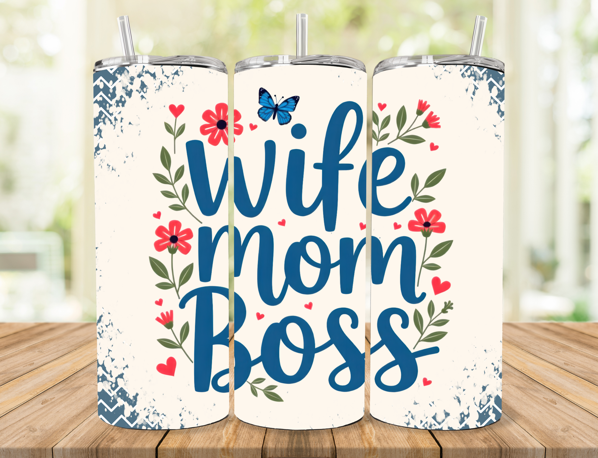 Wife Mom Boss Tumbler