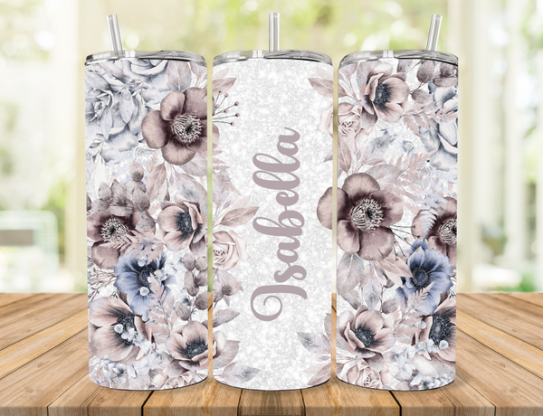 Floral Personalized Tumbler