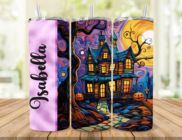 Spooky House Personalized Tumbler