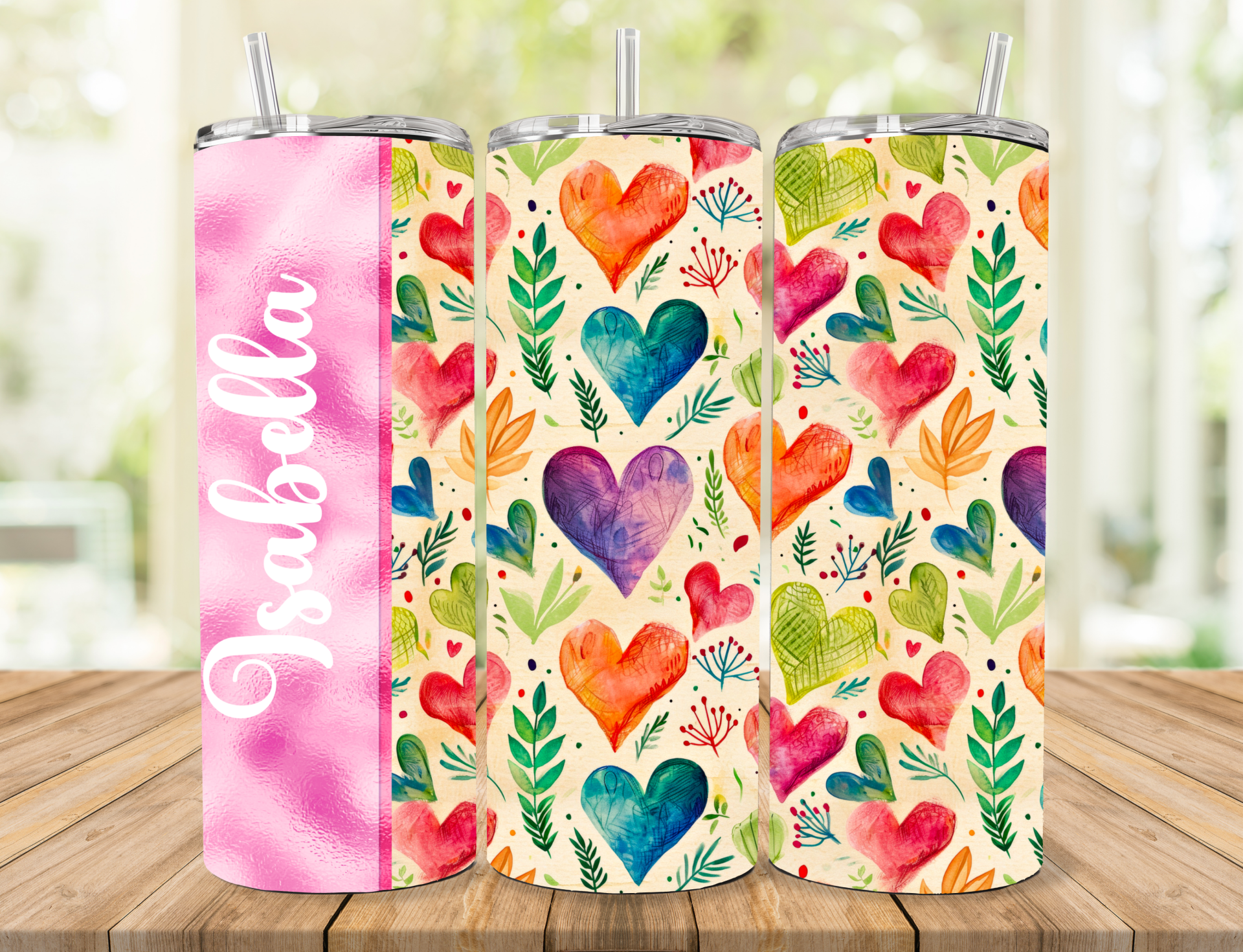 Floral Personalized Tumbler