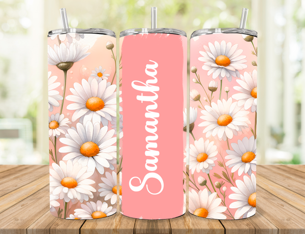 Floral Personalized Tumbler