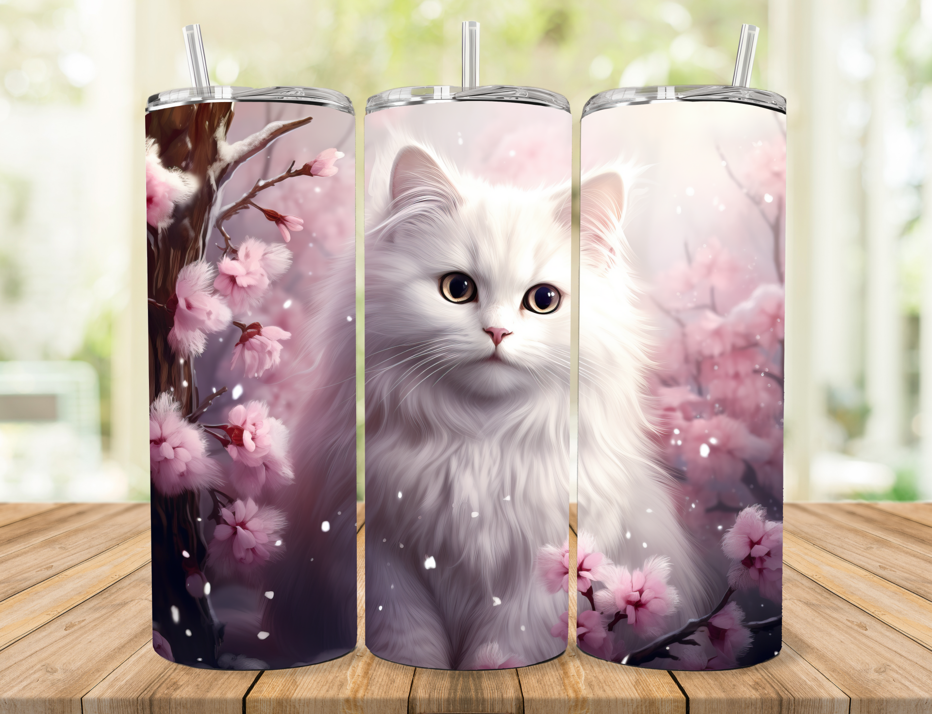 White Cat Tumbler