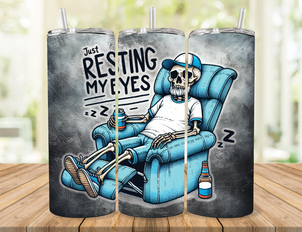 Resting My Eyes Dad Tumbler