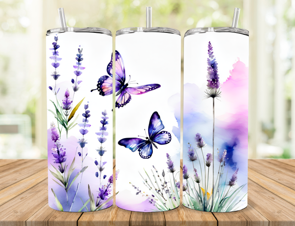 Butterflies Floral Tumbler