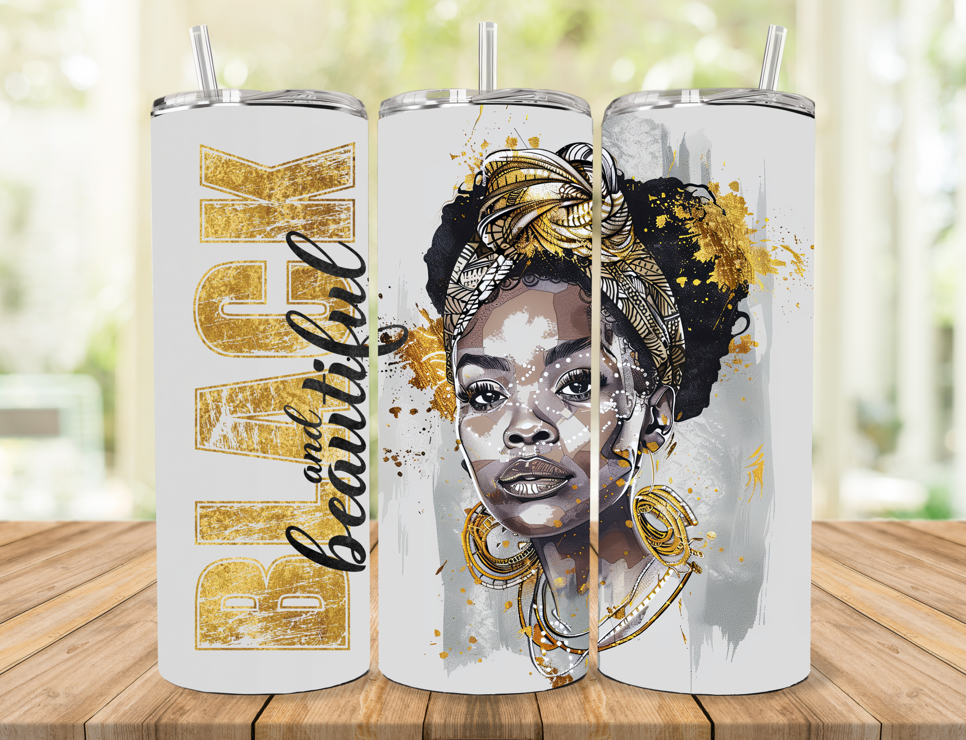 Black and Beautiful Tumbler