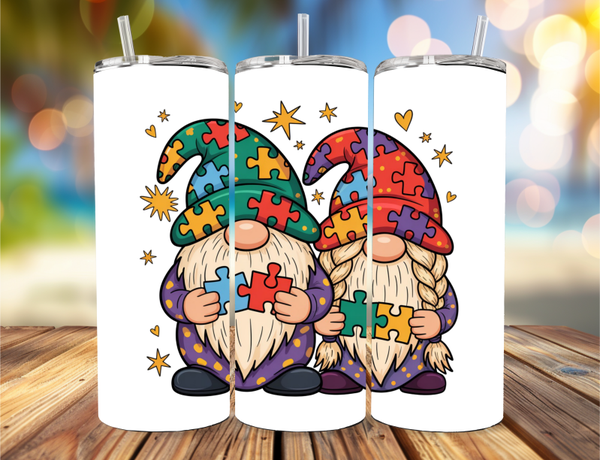 Gnome Autism Awareness Tumbler