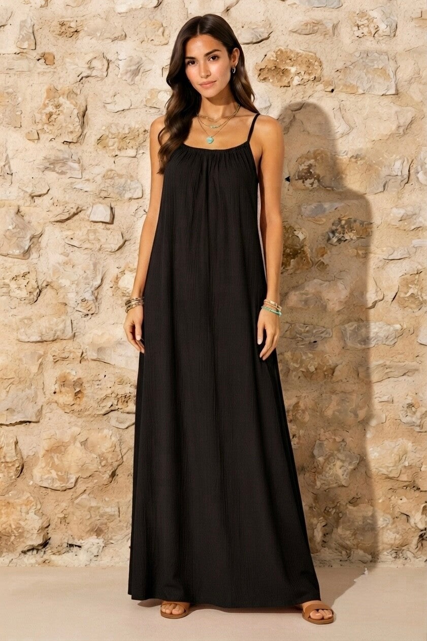 Robe longue PRISCILLA en Gaze de coton - Style bohème chic
