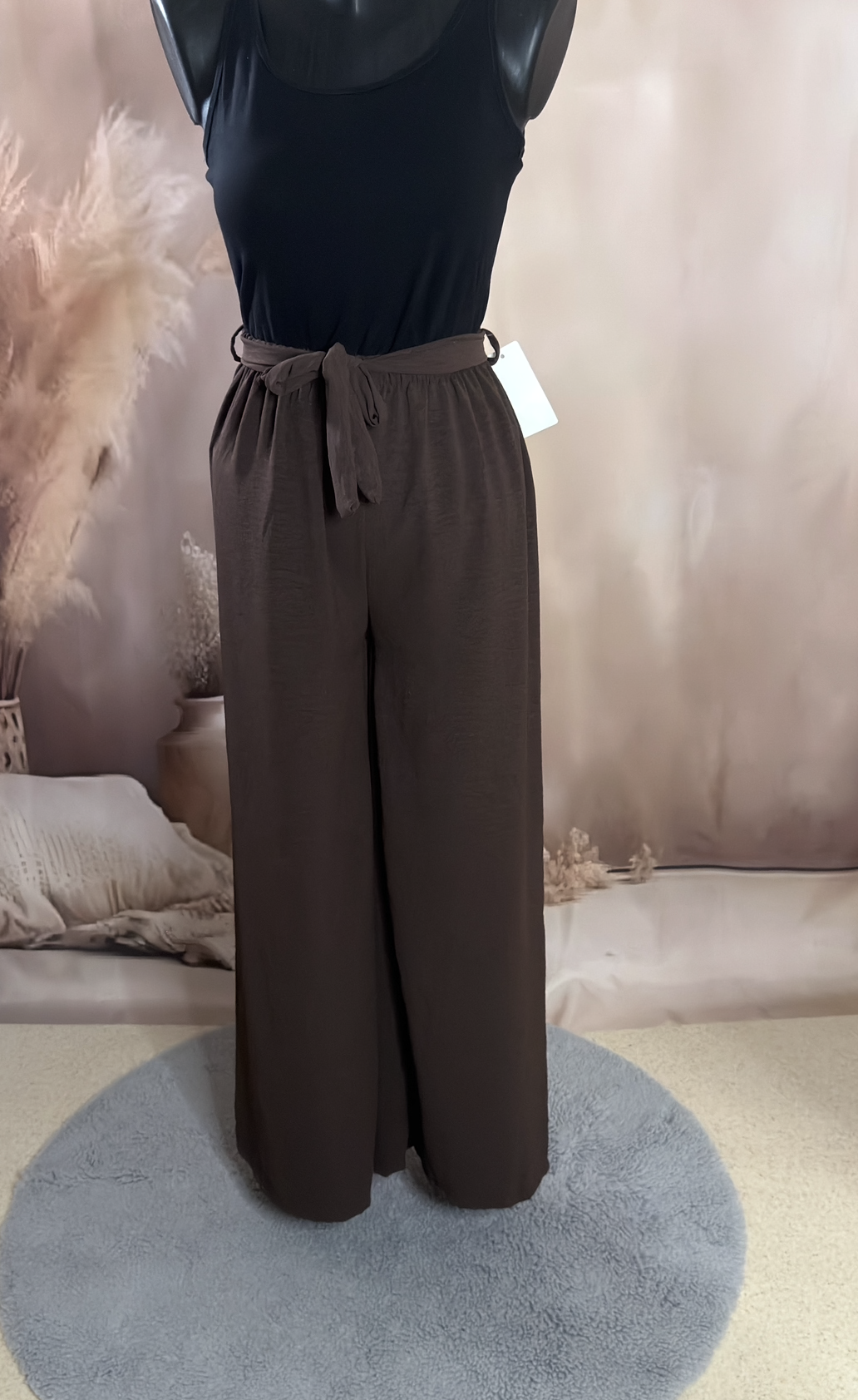 Pantalon ERENA - Taille Haute avec Ceinture à Nouer