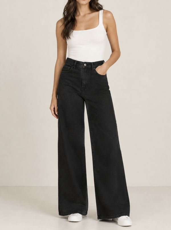 Jean  wide leg STESSIA noir