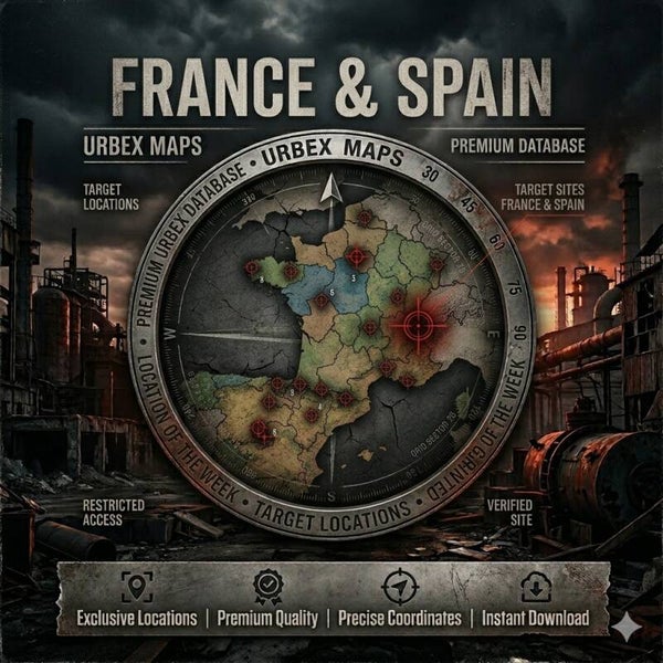 France and Spain map 2.000+ locations