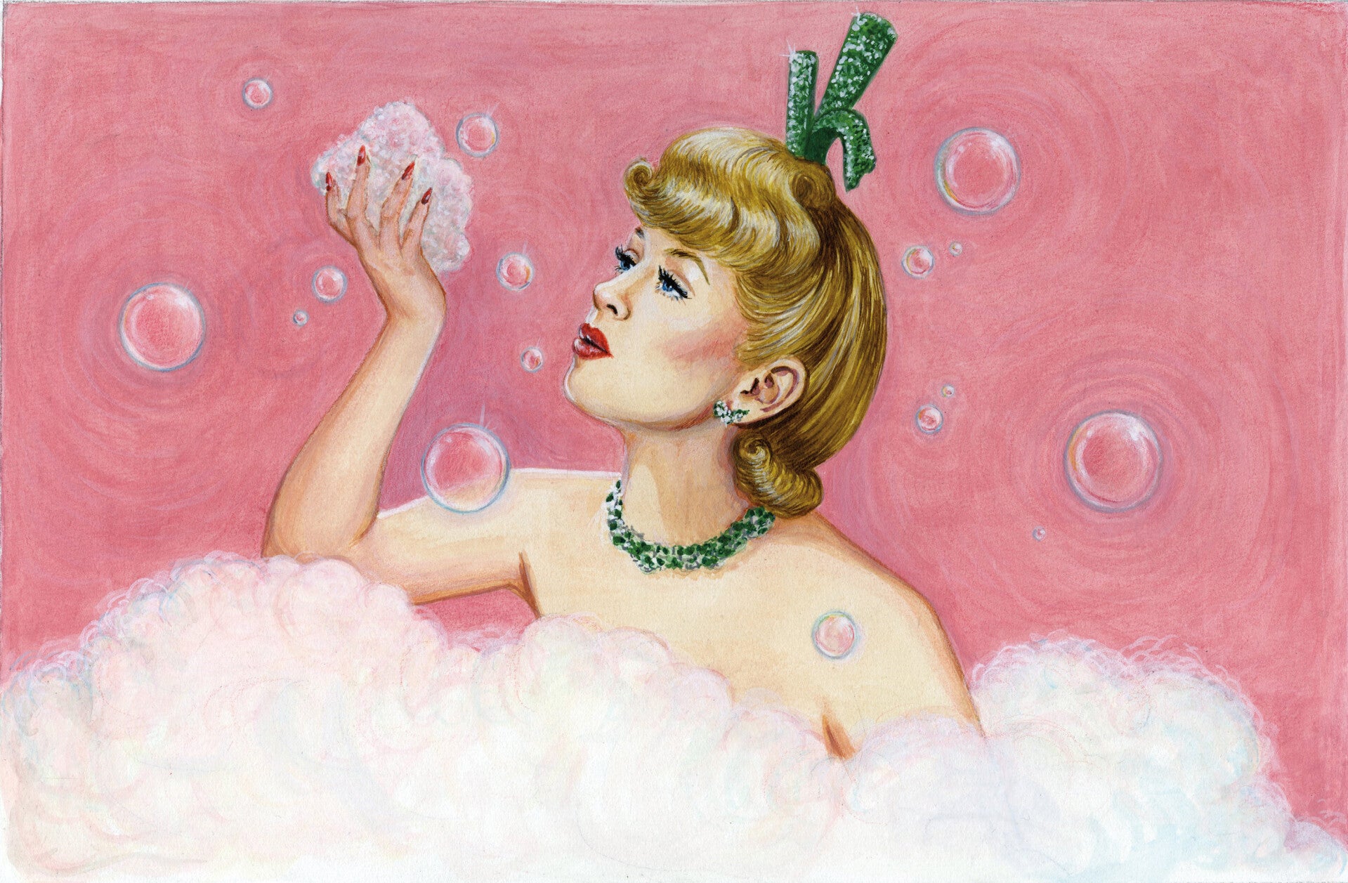 "In a Bubble" original print