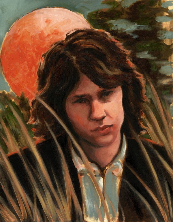 "Pink Moon (Portrait of Nick Drake)" original print