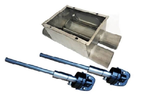 Cajetin doble INOX FA55 con eje