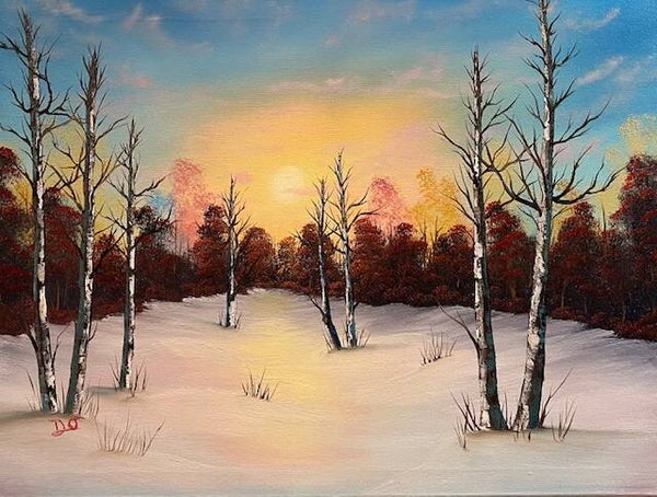 Morning Snowfield 18x24" Canvas