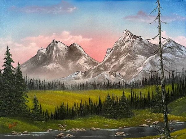 Mountain Valley River 18x24" Canvas