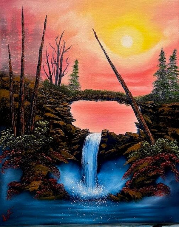 Natural Bridge Falls 16x20" Canvas