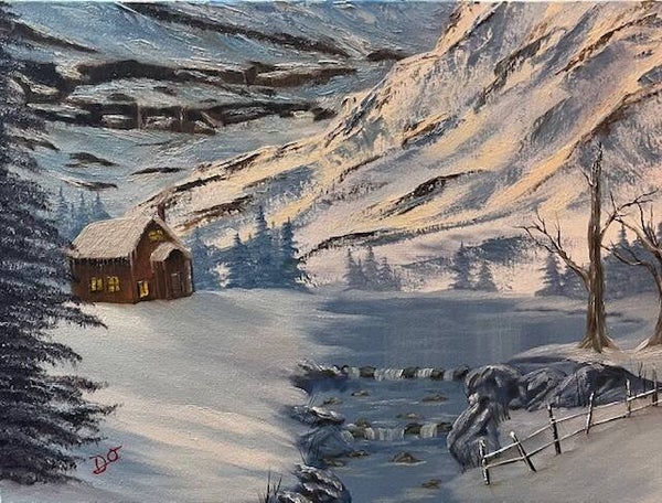 Cabin at Cold Mountain 18x24" Canvas