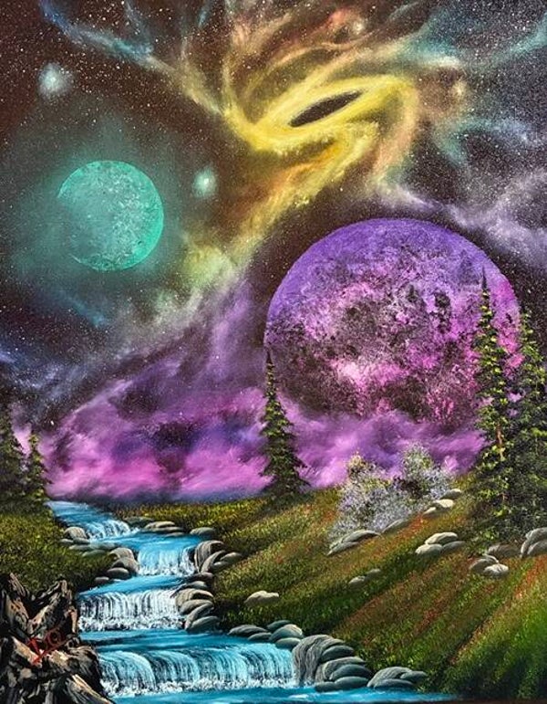 Planet Fantasy Stream 16x20" Canvas