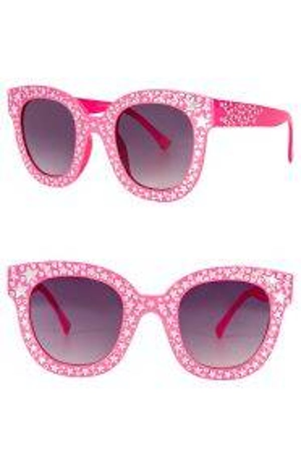 roze bril met steentjes