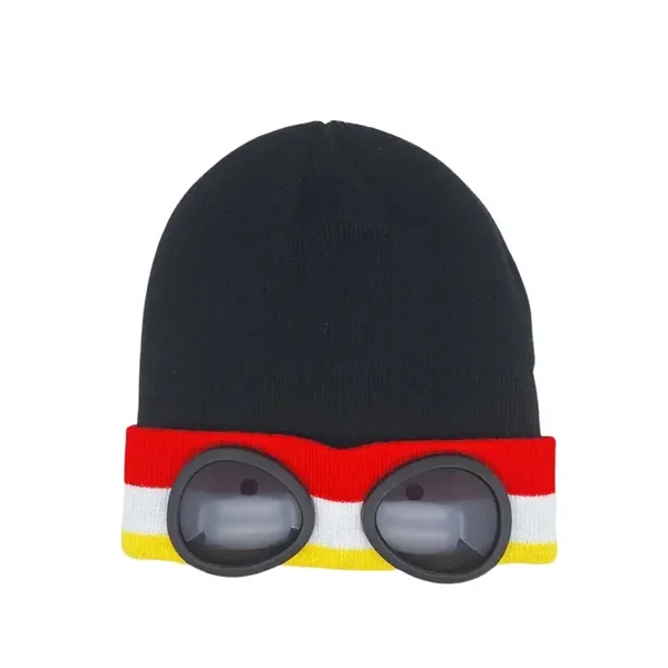 Muts met brillenglazen