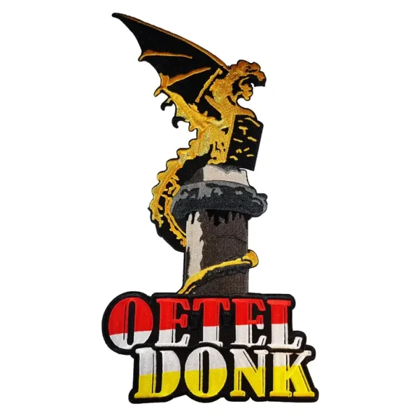 Oeteldonk embleem - Rugembleem gouden draak