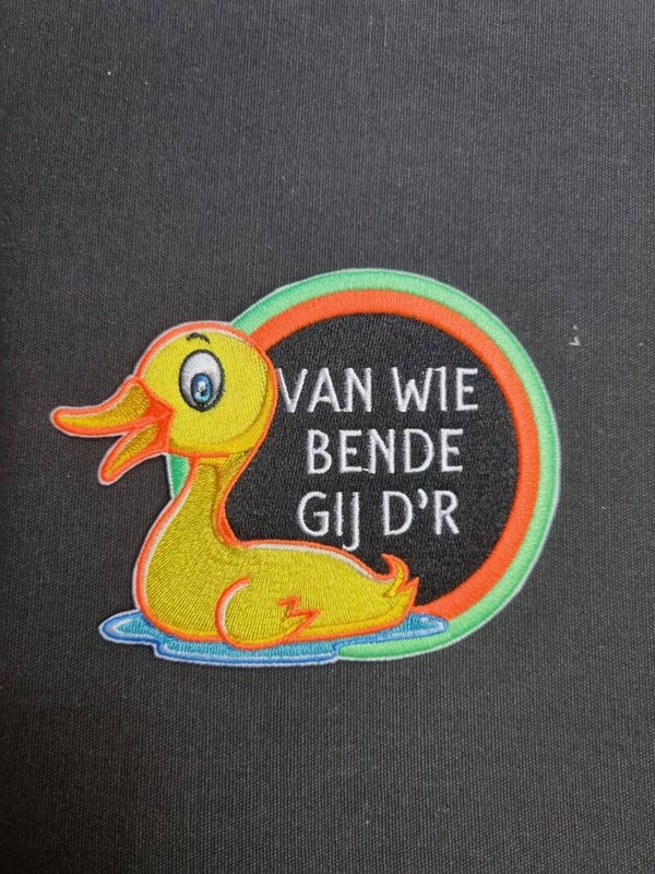 Embleem van wie bende gij d'r