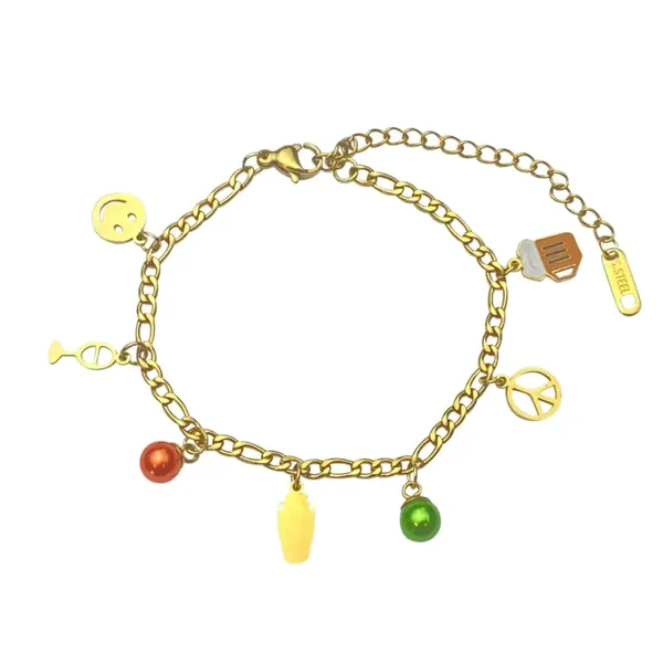 Kruikenstad armband bedeltjes – Premium RVS – Goud