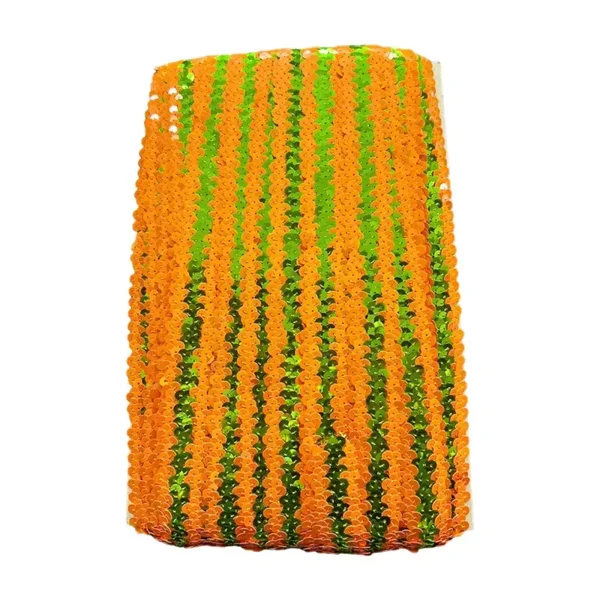 Paillettenband Oranje Groen Oranje