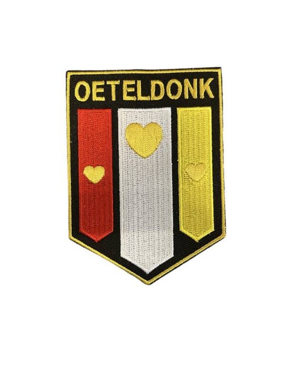 Schild met hartjes rood wit geel