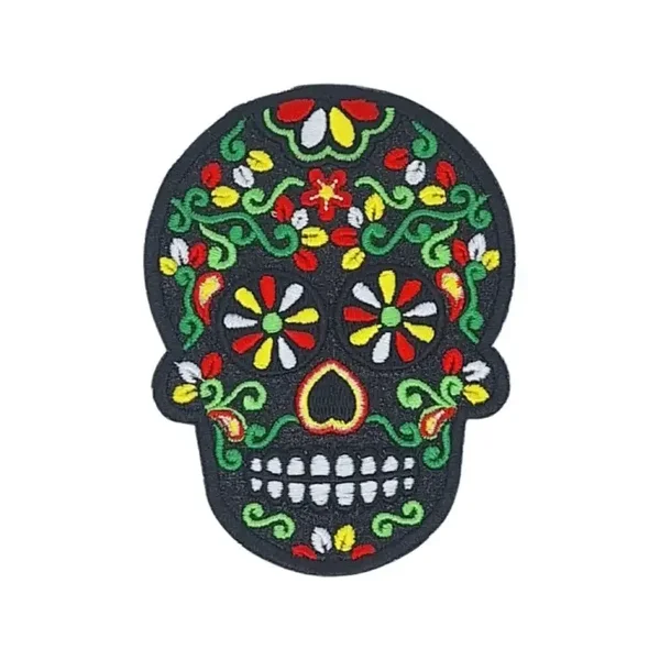 Doodskop zwart glitter