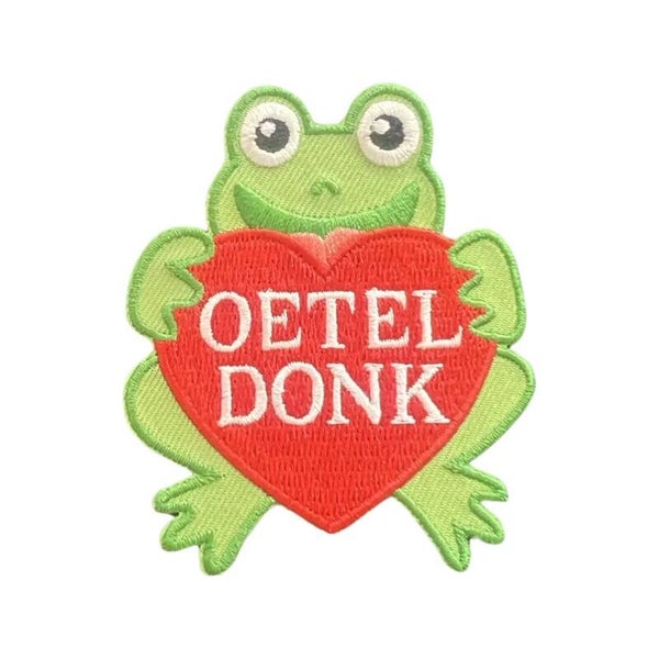 Kikker met rood hart oeteldonk