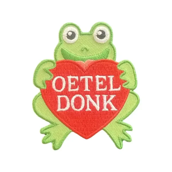 Kikker met rood hart oeteldonk