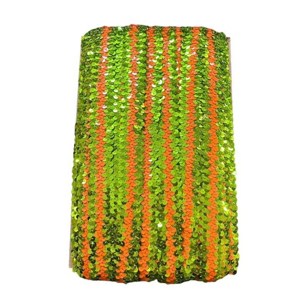 Paillettenband Oranje Groen Oranje