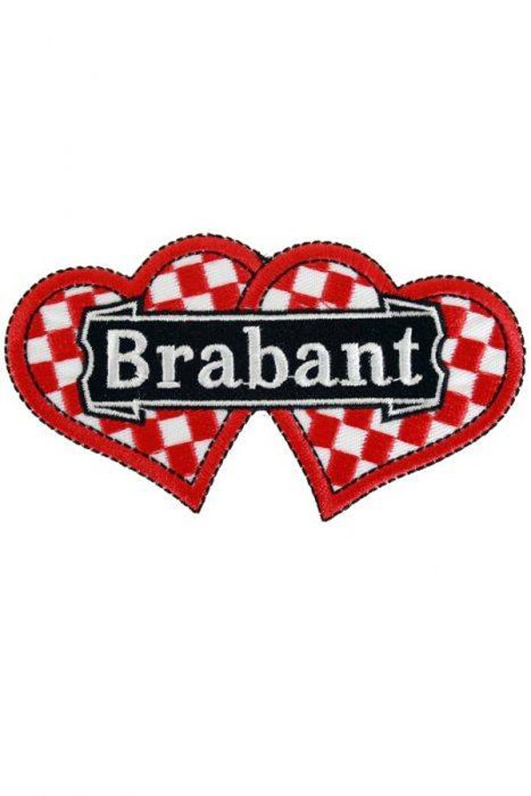 Embleem: zwarte banner Brabant 2 hartjes. KR154