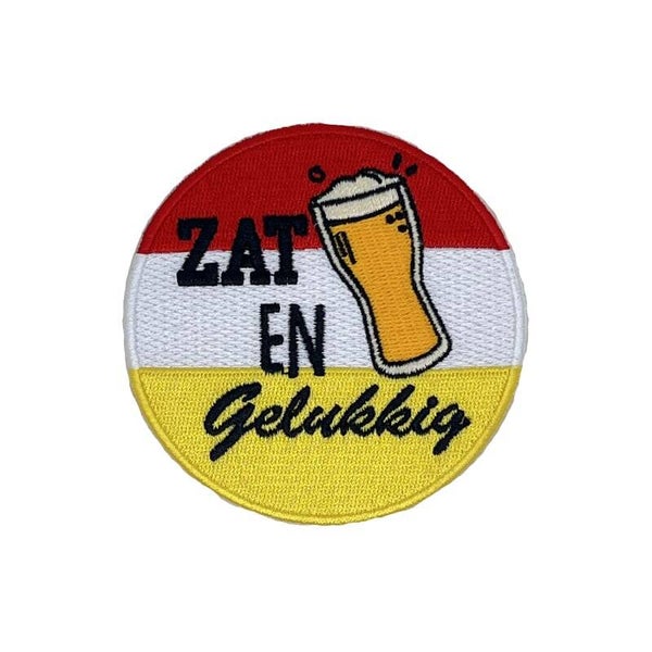 Embleem Zat en Gelukkig rond