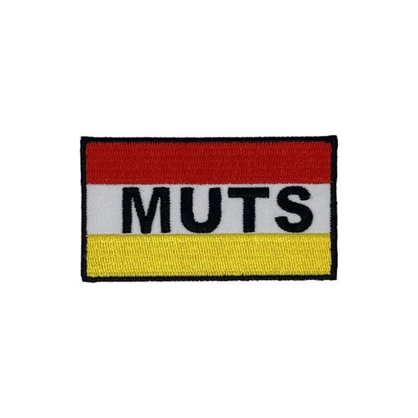 Muts rechthoek rood, wit & geel