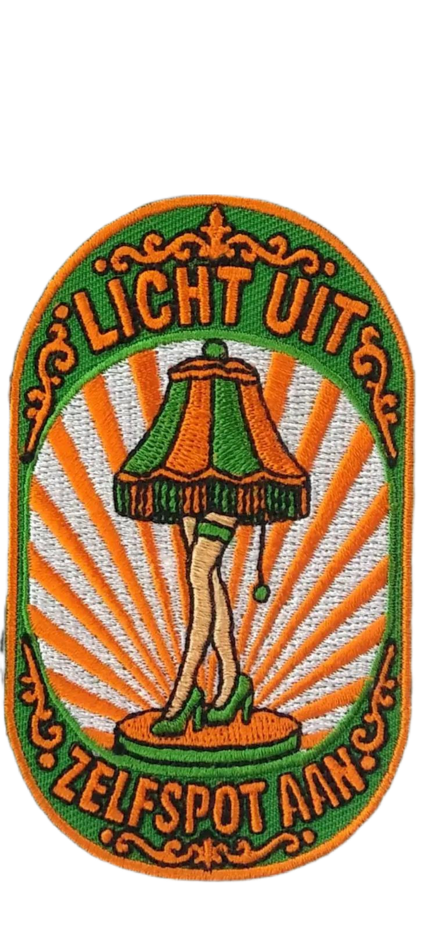 Pre-order Embleem  lichg uit zelfspot aan