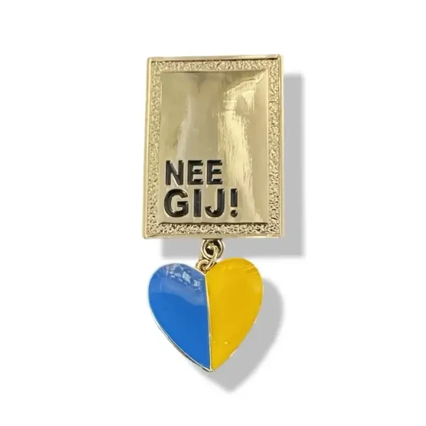 Speld NEE GIJ! Blauw/Geel