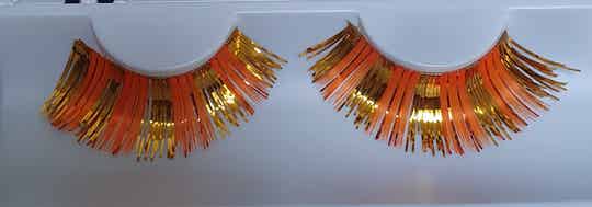 Wimpers lametta goud/oranje