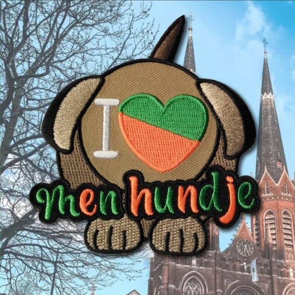Embleem I love MEN HUNDJE KR040