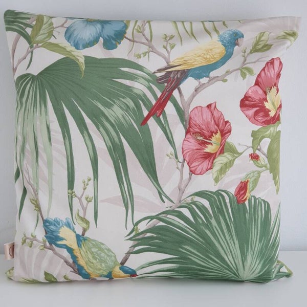 Sample Velvet Kussenhoes Hibiscus Ecru