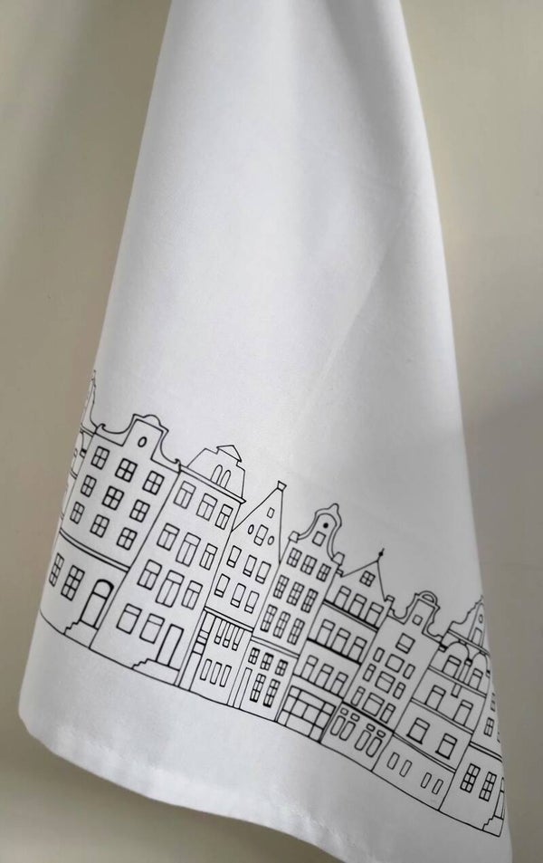 Theedoeken Grachtenhuisjes
