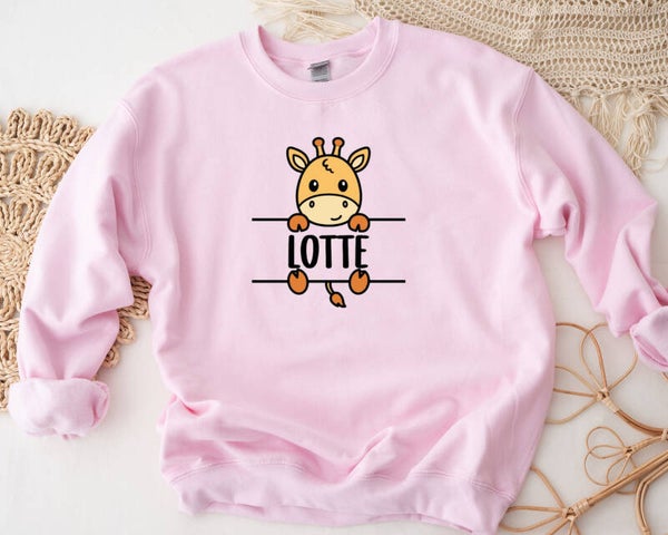 Sweater met Jungledierenprint met naam