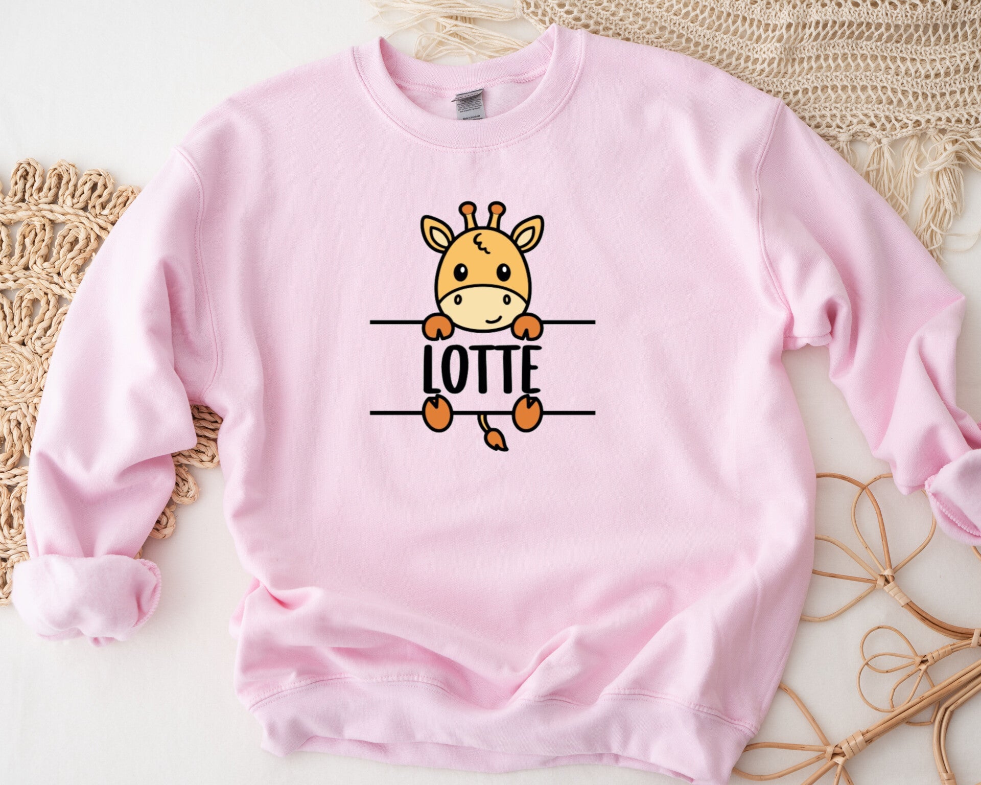 Sweater met Jungledierenprint met naam