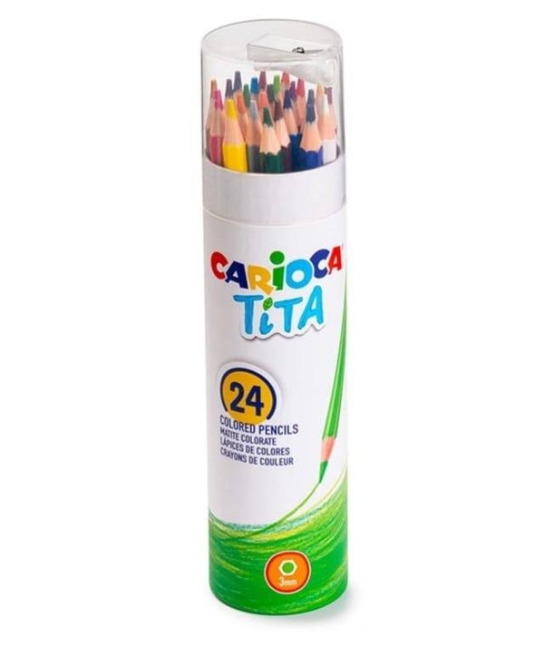 CARIOCA TITA 24 colores+tapa sacapuntas
