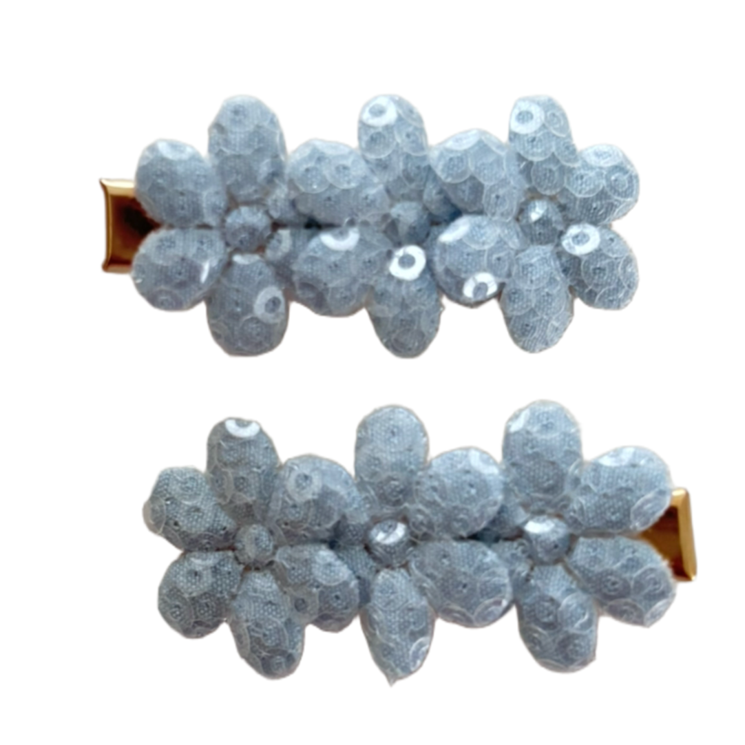 Little blue blossom speldjes (2 stuks)