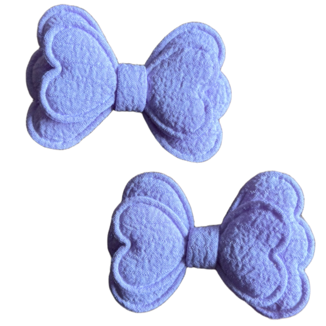 Vlinder strikje paars (2 stuks)