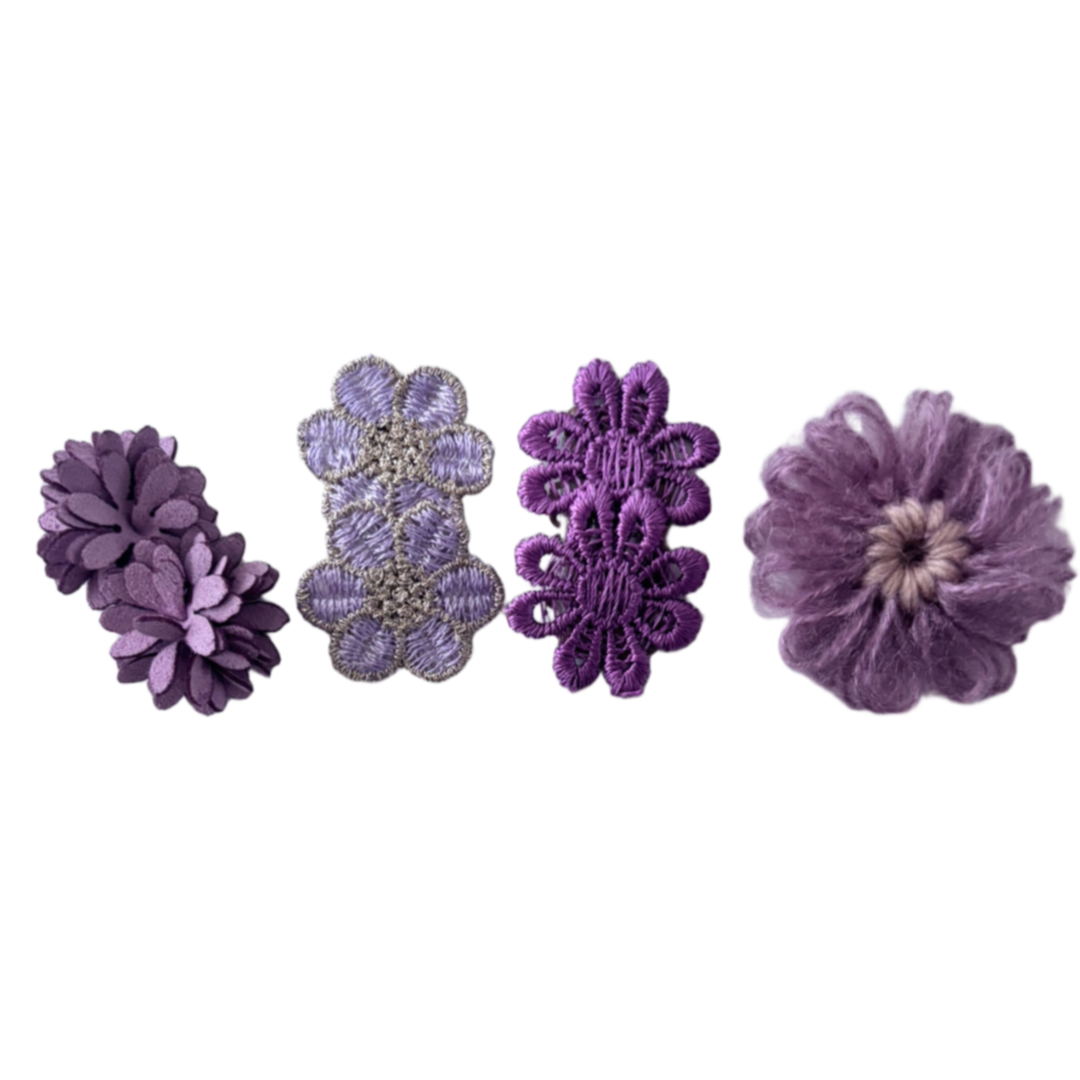 Antislip setje purple flower