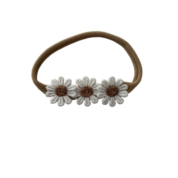 Elastische haarband madelief brons